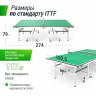 Профессиональный теннисный стол UNIX Line 25 mm MDF (Green)
